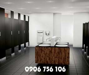 Vách ngăn vệ sinh chân ủng Inox